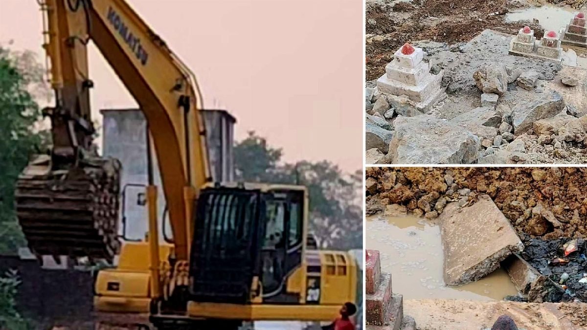 आस्था पर चली निर्माण की पोकलेन: मरीन ड्राइव के नाम पर छठ वेदी ढहाई, स्थानीय लोगों में भारी आक्रोश..!!